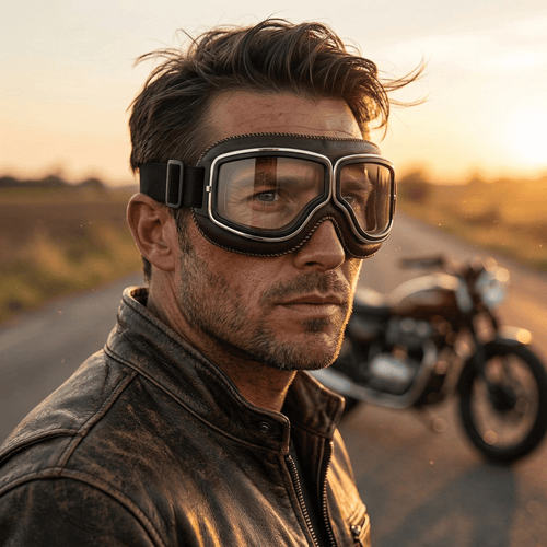 🕶️ OTG Vintage Motorcycle Goggles (Fits Over Glasses)
