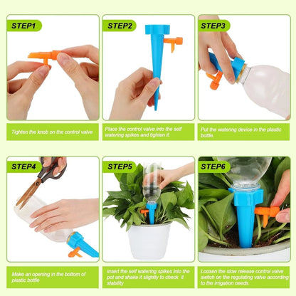 Adjustable Bottle-Top Plant Watering Spikes