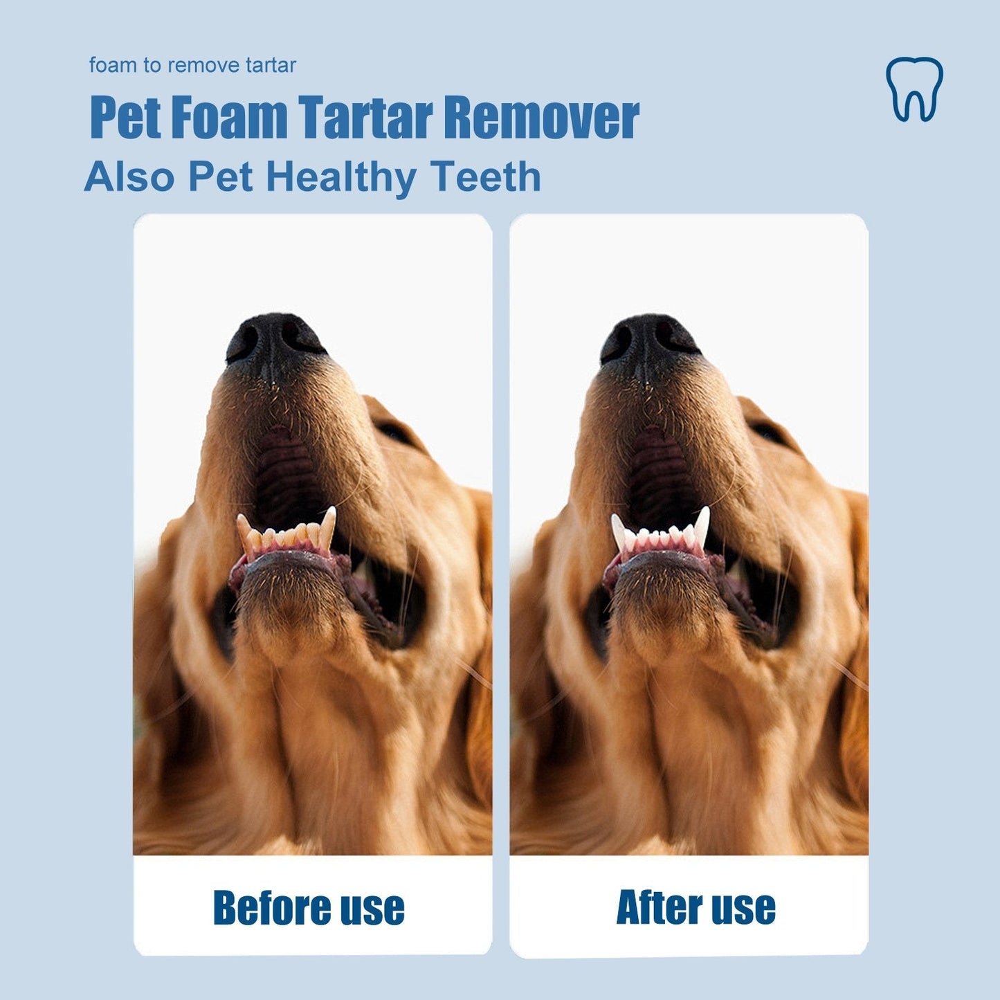 🐶Foam for removing tartar from pet teeth – Fresh breath & healthy teeth, no brushing required! 🦷