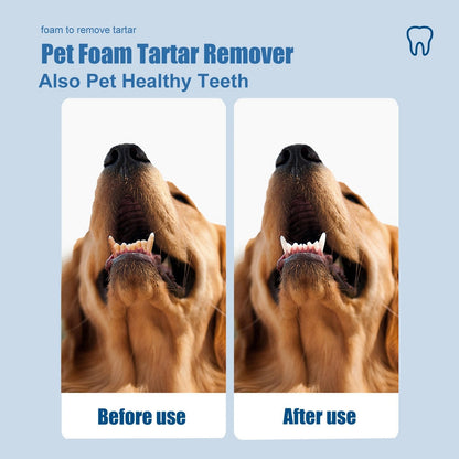 🐶Foam for removing tartar from pet teeth – Fresh breath & healthy teeth, no brushing required! 🦷