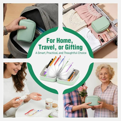💊A8 Waterproof Pill Pouch Set, 7‑14 Day Medicine & Vitamin Storage, Crush‑Resistant Waterproof Pill Case Shell