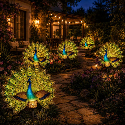 🦚Solar Peacock Garden Sculpture