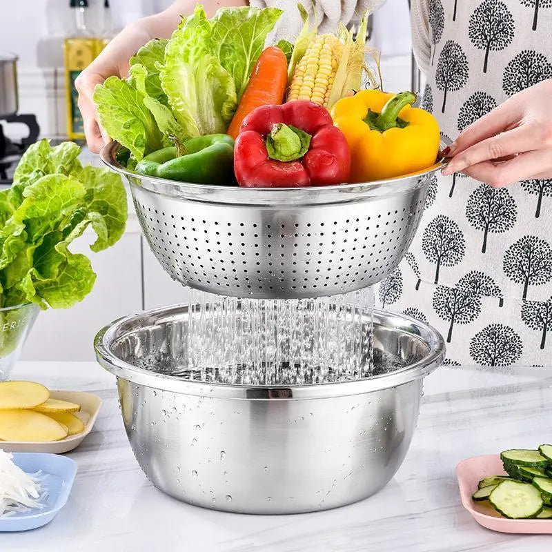 🔥 TODAY ONLY 50% OFF 🥕 3-in-1 Stainless Steel Vegetable Grater Bowl