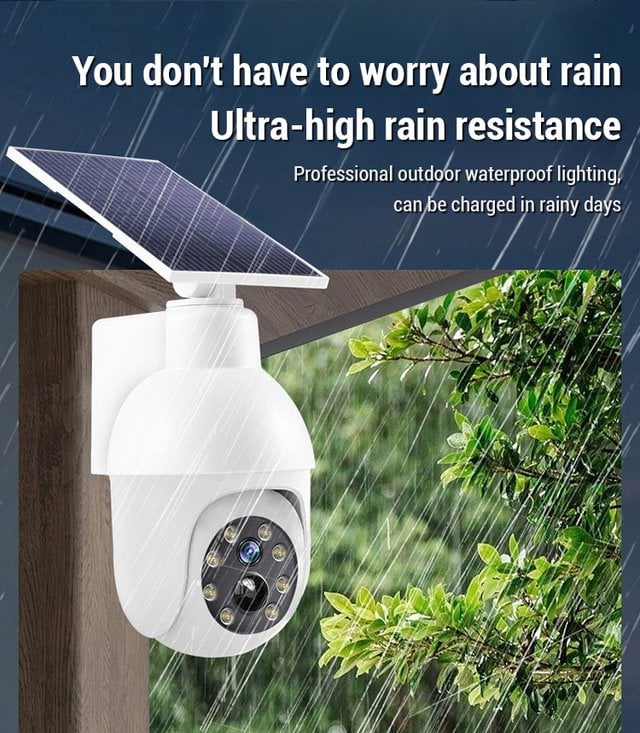 ⏰Solar-Powered Simulated Surveillance Camera Street Light
