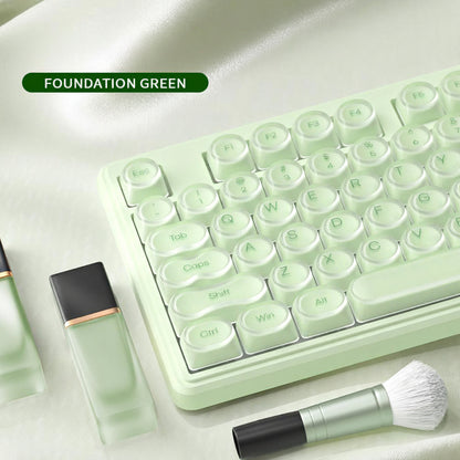 🔥50% OFF！💄 IP108 Lipstick Shape Wireless Mechanical Keyboard, Tri-Mode RGB Desk Keyboard✨