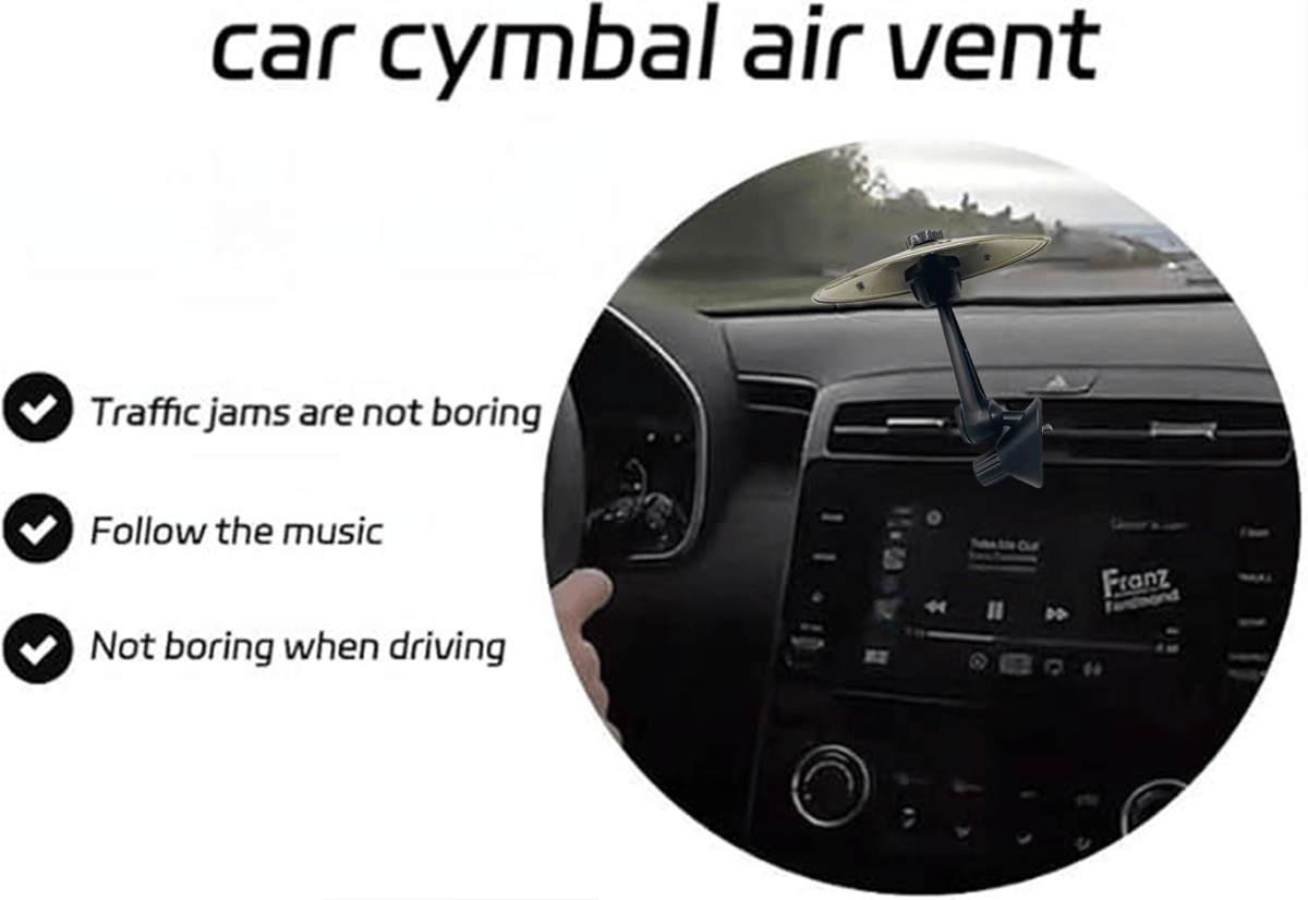 🎶 Make Your Driving More Fun  - Car Crash Cymbal Air Vent 🚗