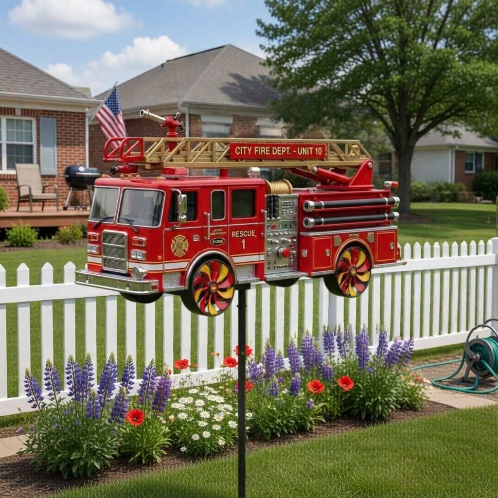 🏆Last Day Promo: 60% OFF - 🎖️Fire Truck Garden Wind Spinner
