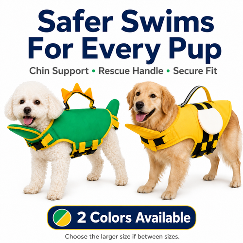 💦Summer Limited‑Time 50% OFF, Premium Dog Life Vest, Adjustable Pet Flotation Safety Vest for Swimming  & Boating