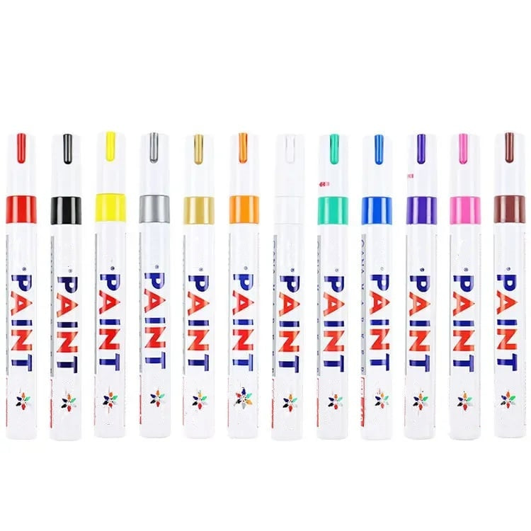 🎨 Oil-Based Paint Marker Pen | Waterproof & Quick-Dry | Tires, Shoes, Glass, Metal & More |  12 Colors