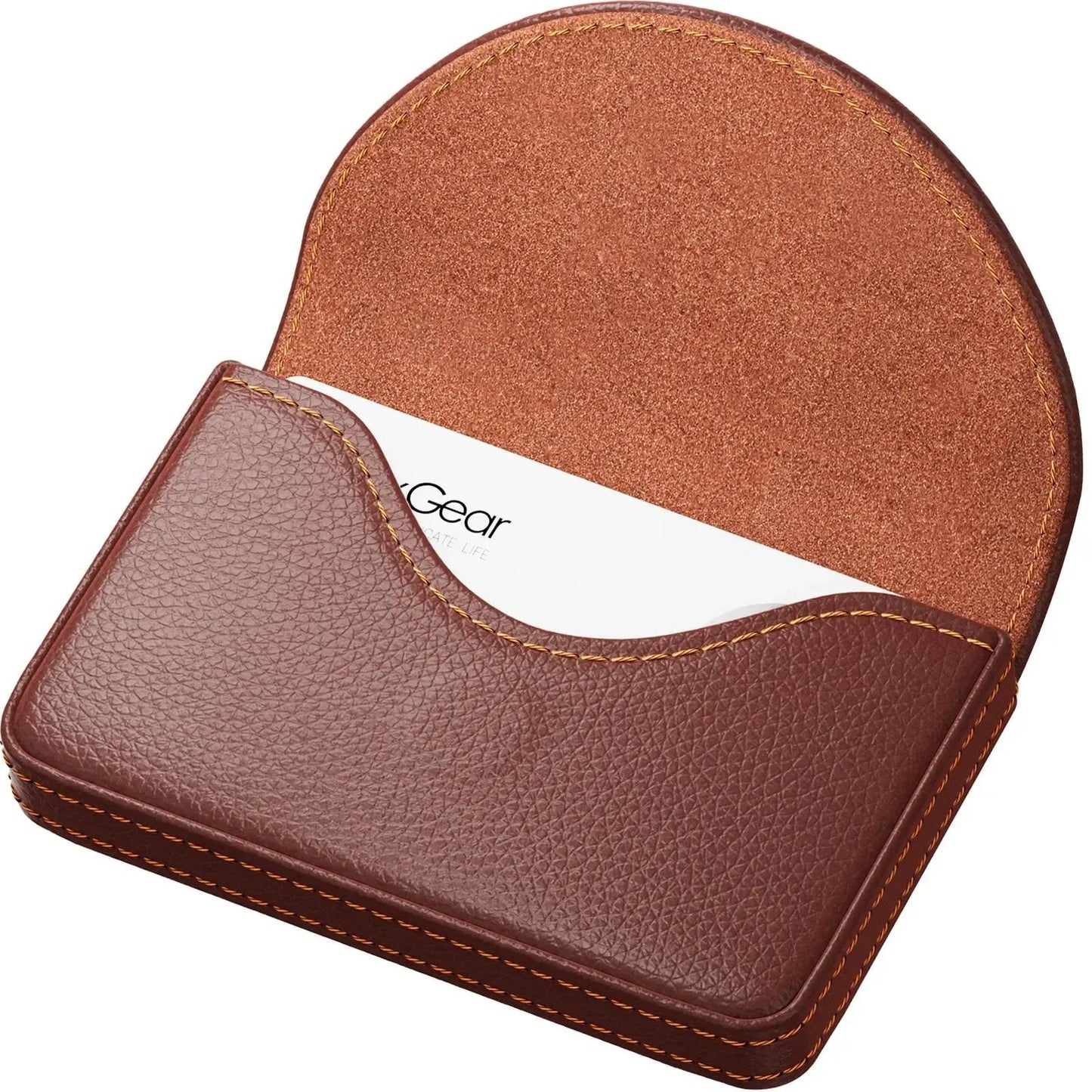 💼  PU Leather Business Card Holder – Slim Magnetic Name Card Case