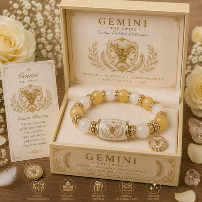 🔥🔥Limited Edition💫 12 Zodiac Bracelet – Natural Chalcedony, Your Sign, Your Energy