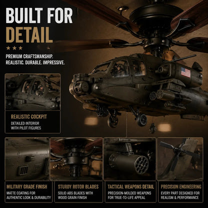 🔥 LAST DAY 50% OFF-🚁 Helicopter Ceiling Fan Decoration – Flying Aviation Display