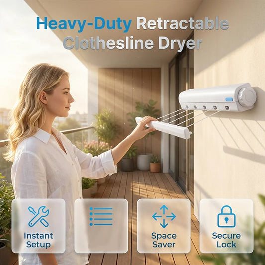 Retractable Multi-Line Clothesline  Dryer