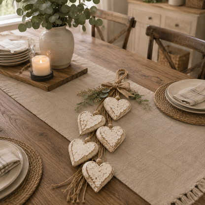 🤎 Hanging Heart Wall Decor | Romantic Heart‑Shaped Wall Hanging Ornament