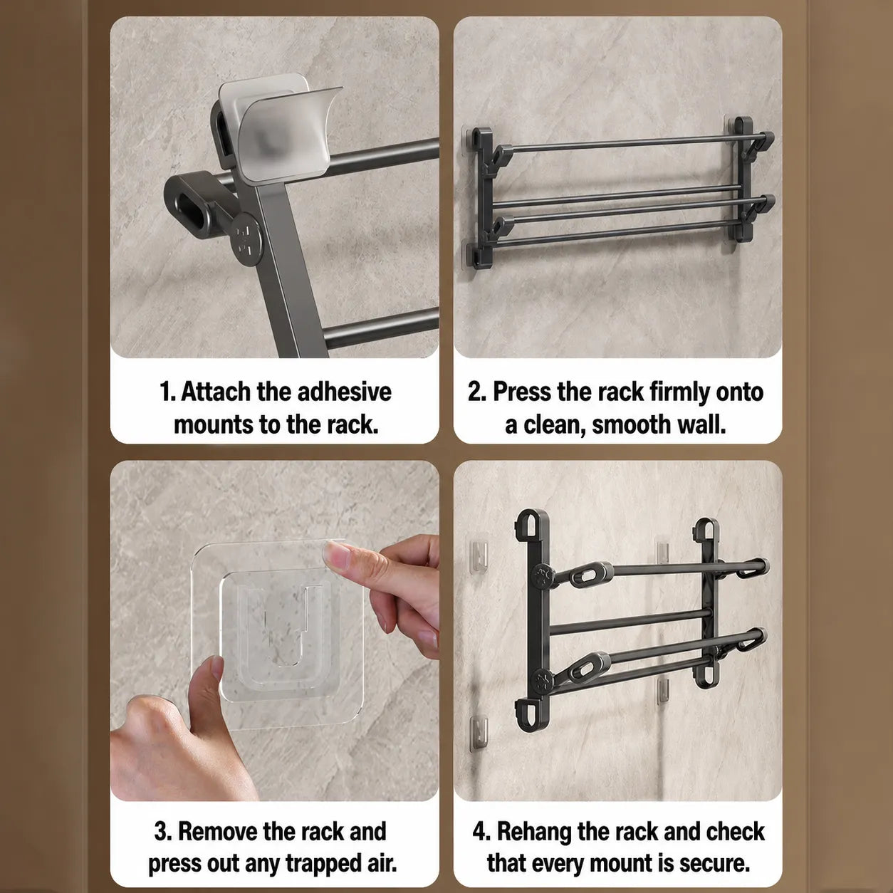 Fold-Flat Wall-Mounted Shoe Rack