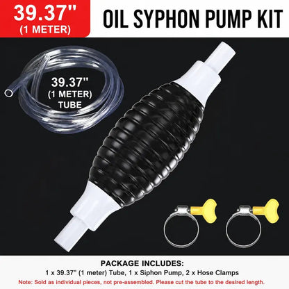 🚗 Portable Siphon Fuel Transfer Pump Set – Emergency Manual Liquid Pump for Car, Motorcycle, Lawn Mower & Boat ⛽✨