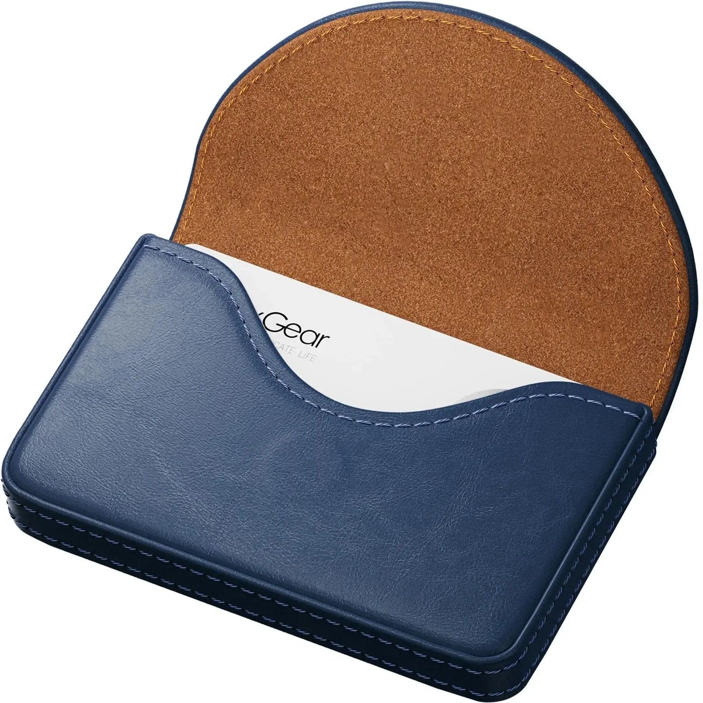💼  PU Leather Business Card Holder – Slim Magnetic Name Card Case