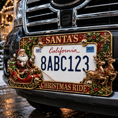 🔥LAST DAY 70% OFF 🎄Christmas License Plate Frame | Festive Holiday Car Decor License Plate Cover