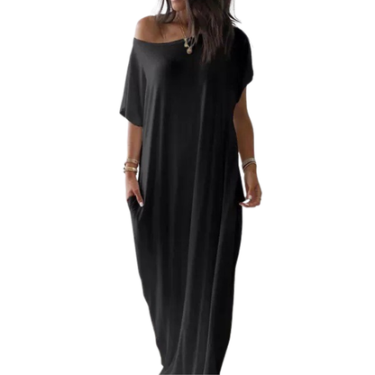 Soft Batwing Sleeve Loungewear Dress
