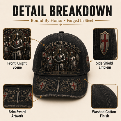 ⚔️ Bound By Honor, Forged In Steel – Knights Templar Cap
