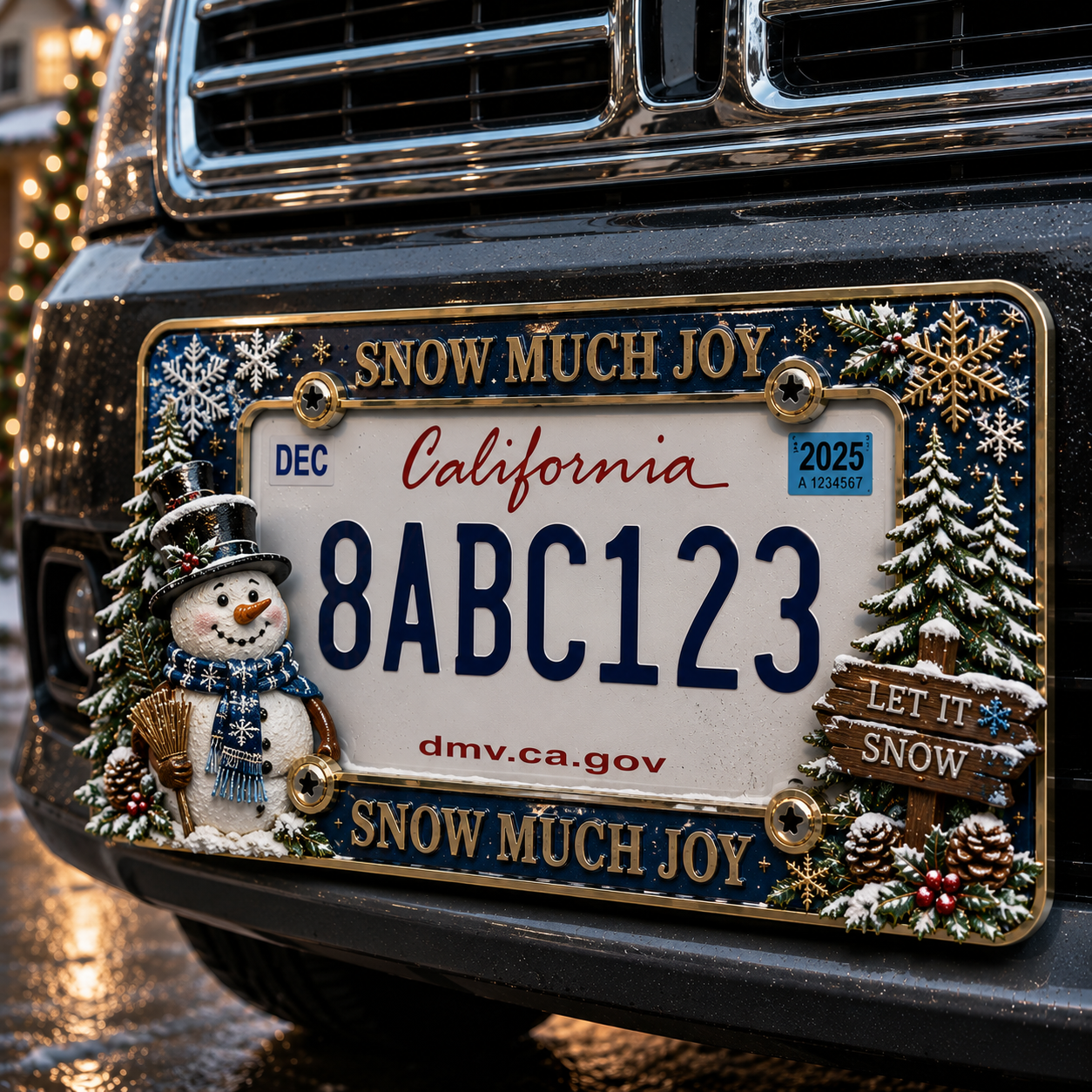 🔥LAST DAY 70% OFF 🎄Christmas License Plate Frame | Festive Holiday Car Decor License Plate Cover