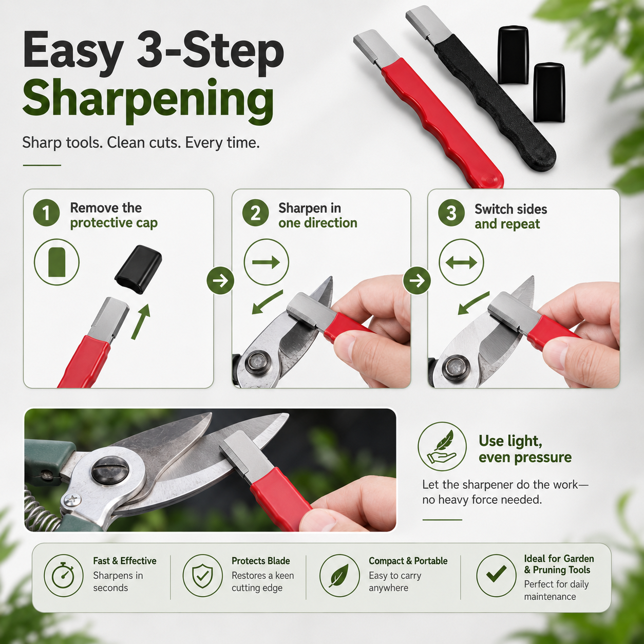 🔪Professional 3‑in‑1 Knife Sharpener | Fast 10‑Second Blade Restore Multi‑Function Kitchen Knife Sharpening Tool