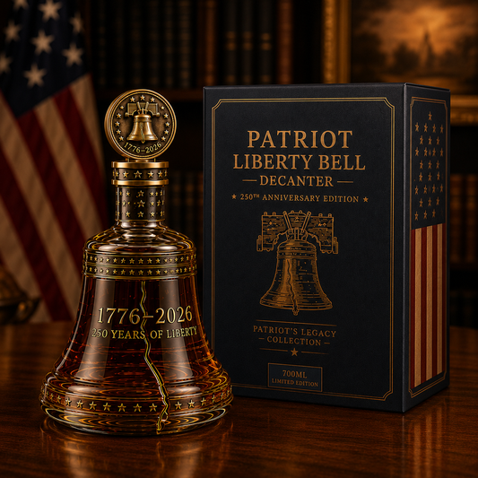 🔔1776–2026 Patriot Liberty Bell Whiskey Decanter Set – 250th Anniversary Collector’s Gift with Matching Glass