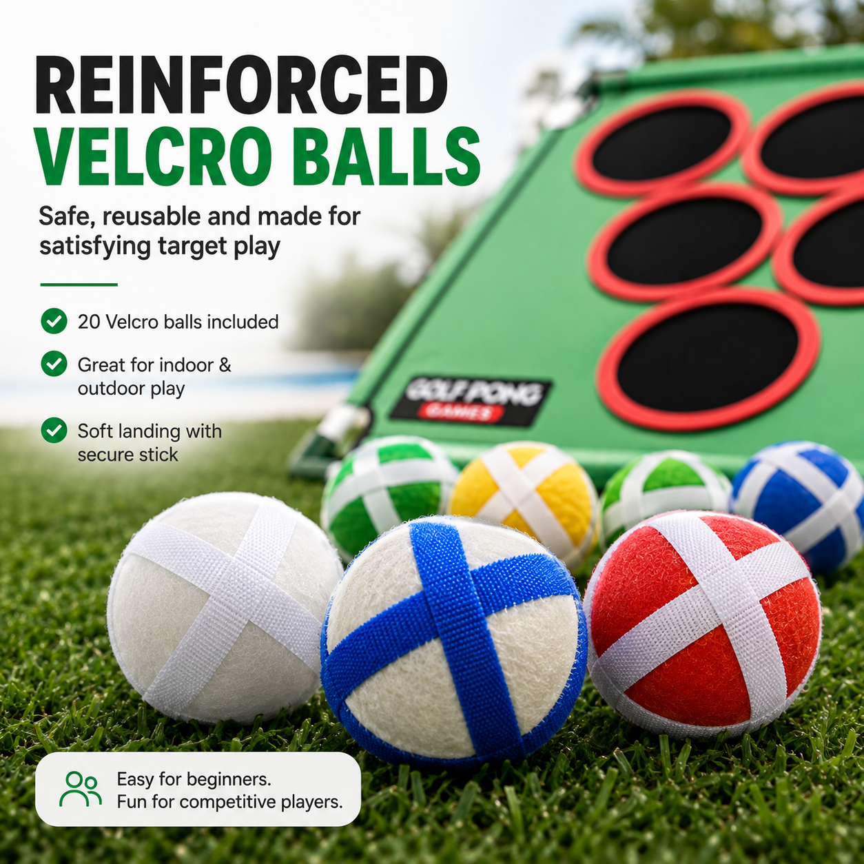 ⛳ Golf Pong Game Set | Complete Golf Pong Kit with 20 Balls, Game Mat & Storage Case for Indoor & Outdoor Play