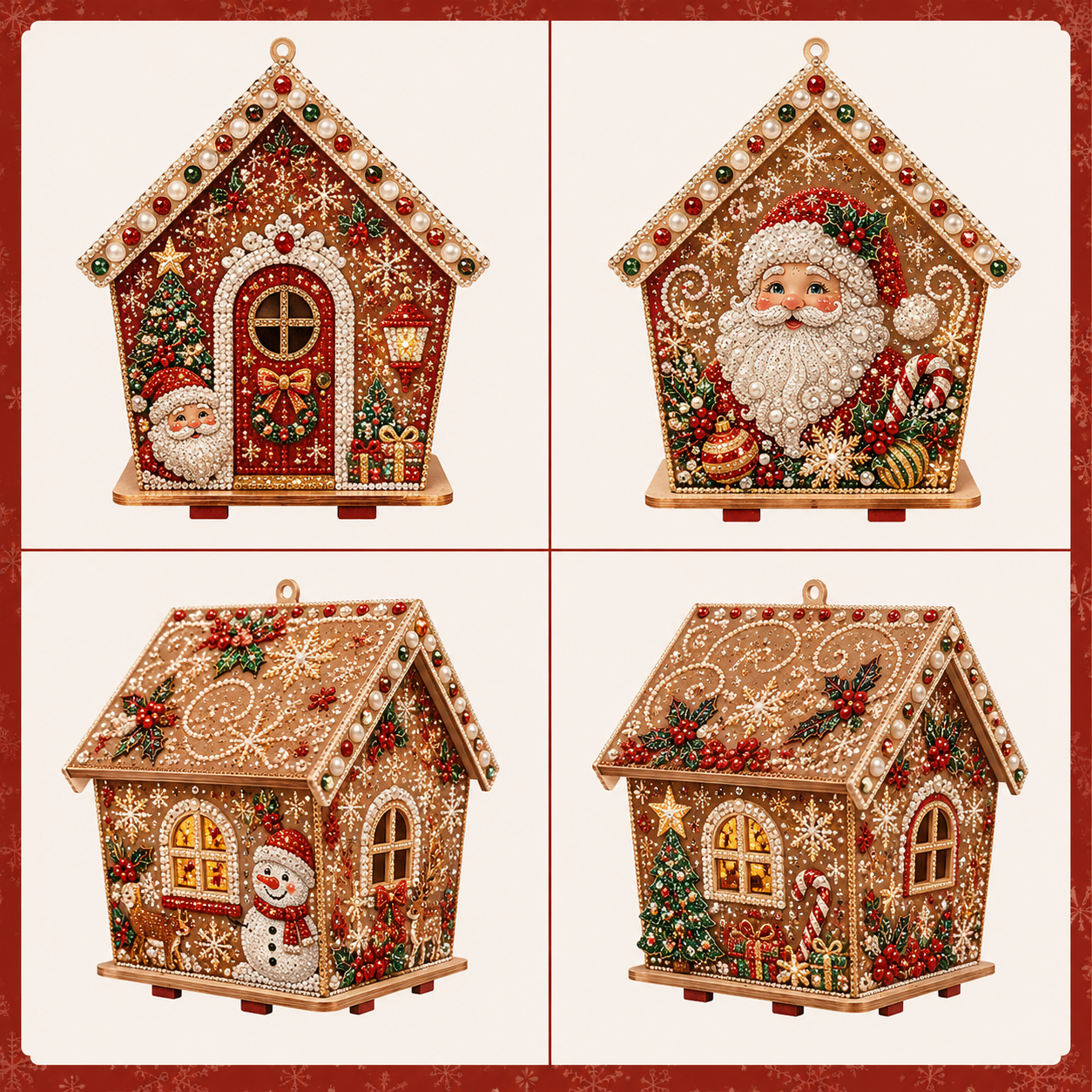 🎄Plymagic DIY Pearl Art – Christmas Collection, Holiday DIY Craft Decor Kit