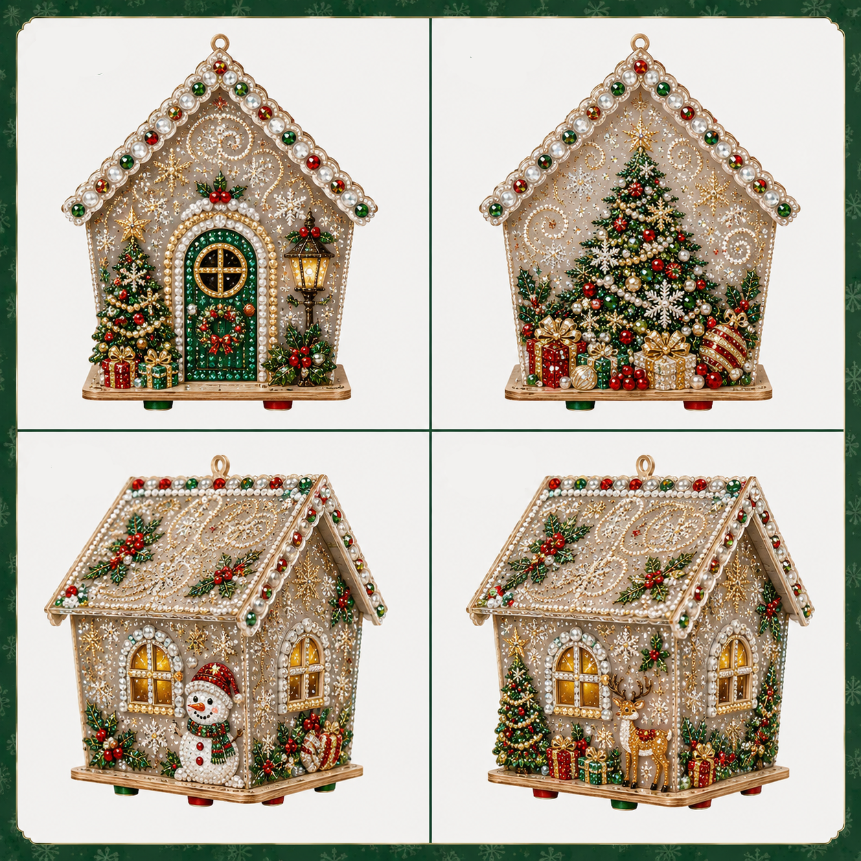 🎄Plymagic DIY Pearl Art – Christmas Collection, Holiday DIY Craft Decor Kit