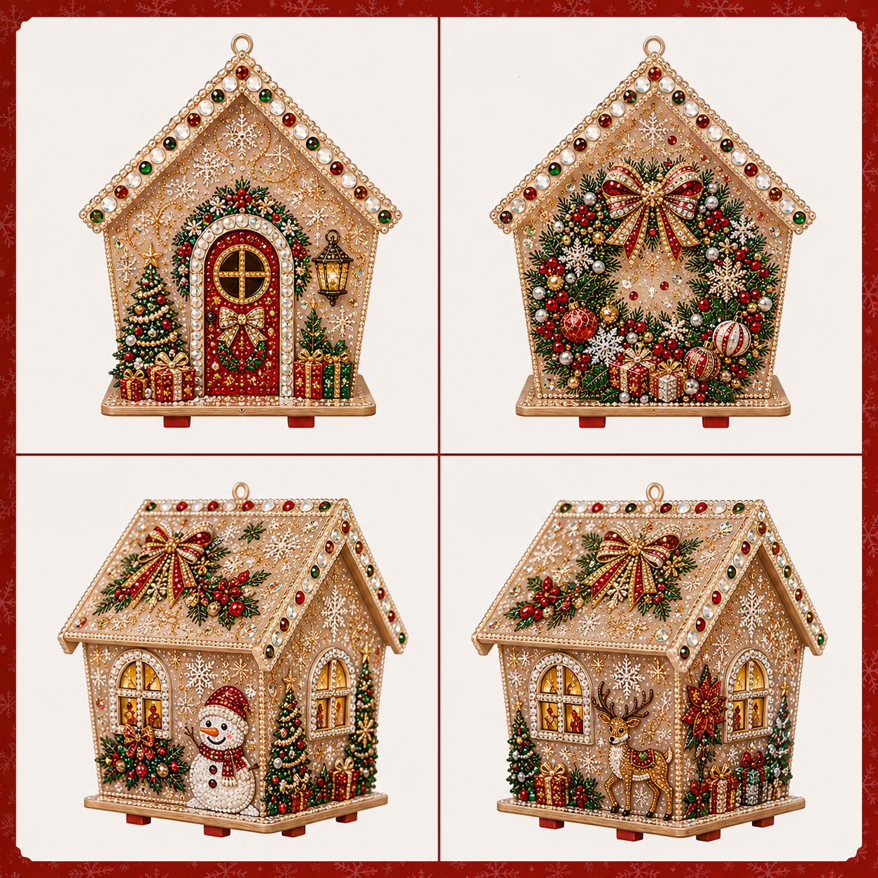 🎄Plymagic DIY Pearl Art – Christmas Collection, Holiday DIY Craft Decor Kit