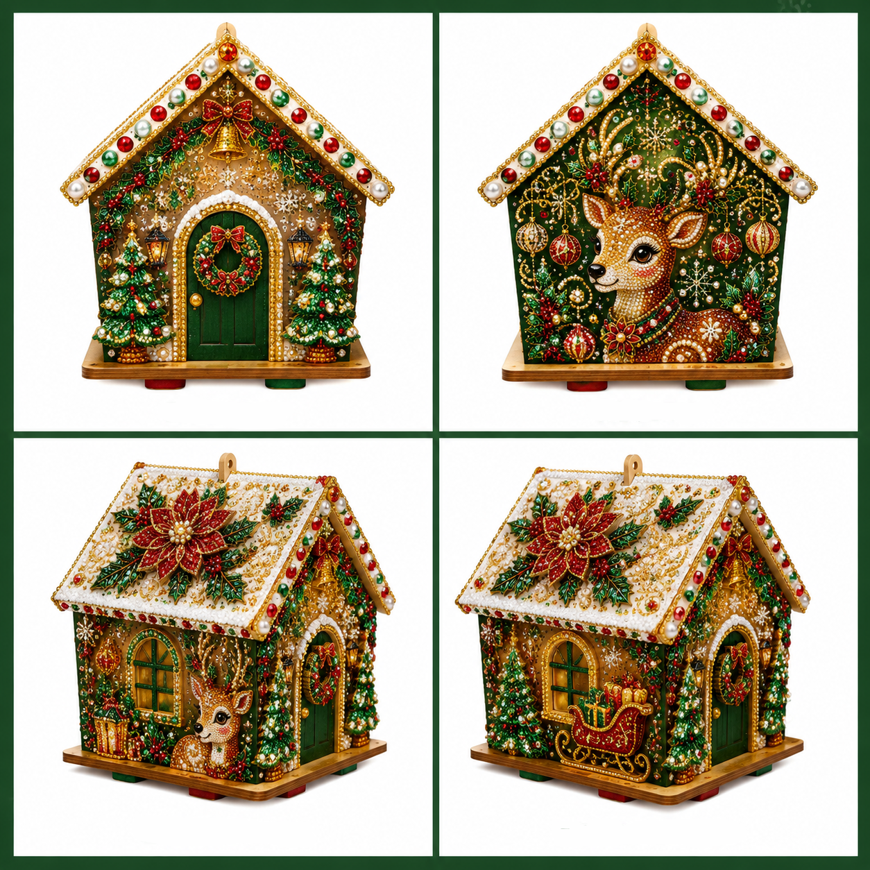 🎄Plymagic DIY Pearl Art – Christmas Collection, Holiday DIY Craft Decor Kit