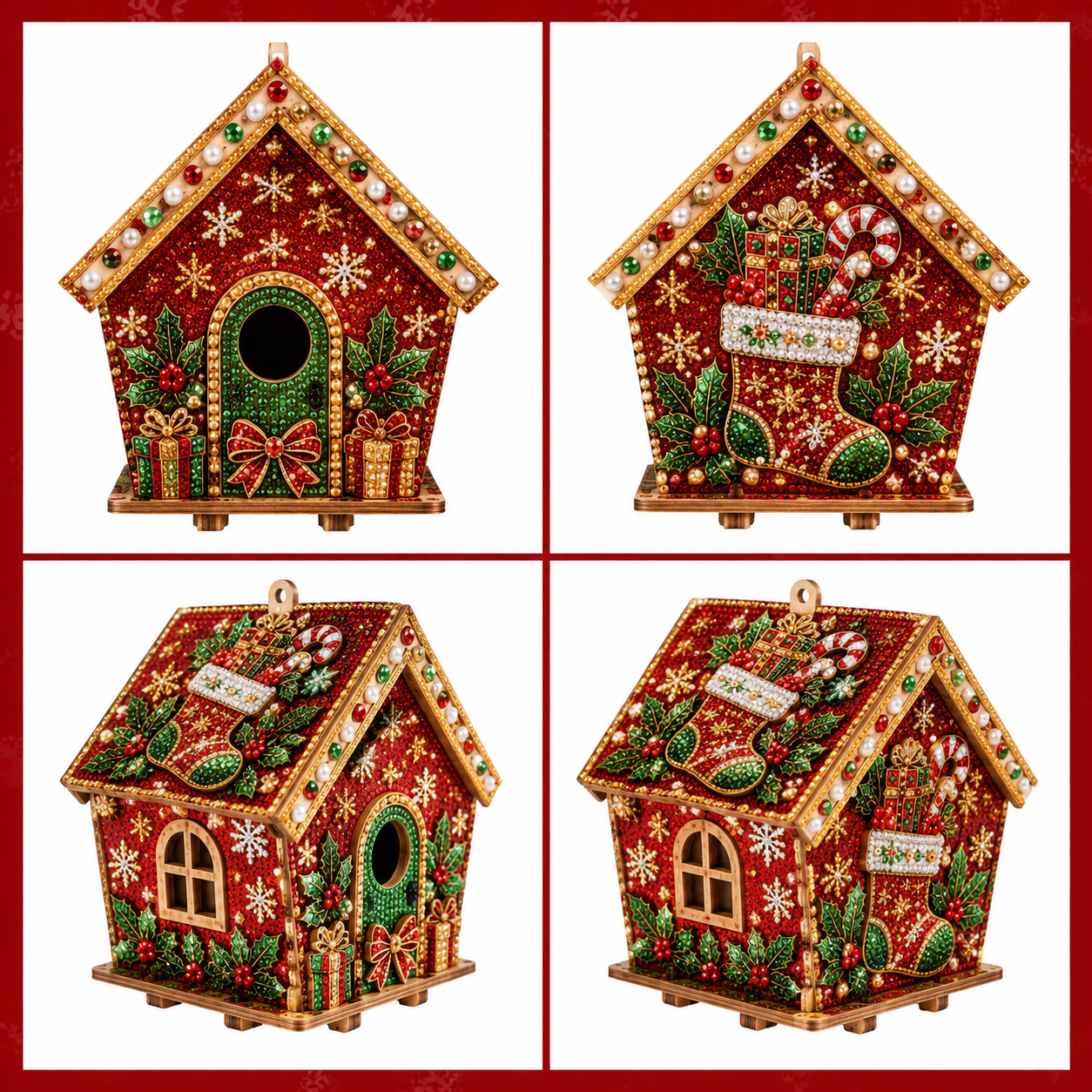 🎄Plymagic DIY Pearl Art – Christmas Collection, Holiday DIY Craft Decor Kit