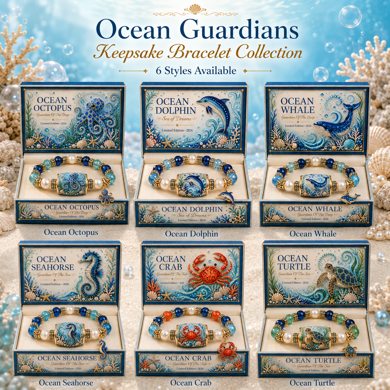 💥 Last Day 49% OFF – 🌊 Ocean Guardian Collection Bracelet — Limited Edition 2026