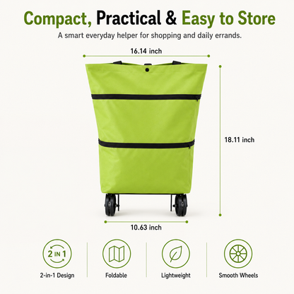 ✨2 in 1 Lightweight Collapsible Shopping Cart