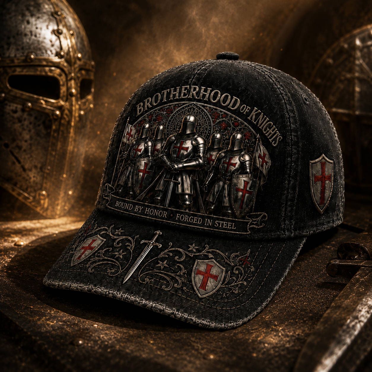 ⚔️ Bound By Honor, Forged In Steel – Knights Templar Cap