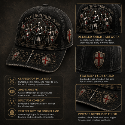 ⚔️ Bound By Honor, Forged In Steel – Knights Templar Cap