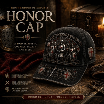 ⚔️ Bound By Honor, Forged In Steel – Knights Templar Cap