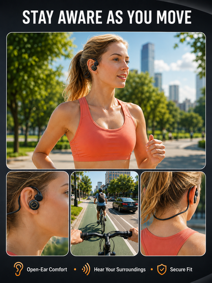🔥 Hot Deal Open-Ear Neckband Bluetooth 6.0 Headphones – HiFi Stereo, ENC Calls & Sweatproof