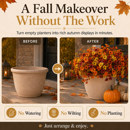 🔥Last Day 50% OFF｜🍂Fall Porch Faux Flower Bundles Autumn Home Decor