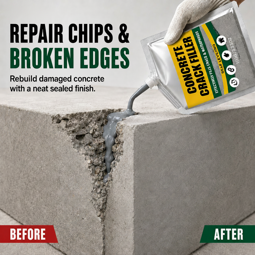 🏠 Waterproof Concrete Crack Filler for Indoor & Outdoor Use