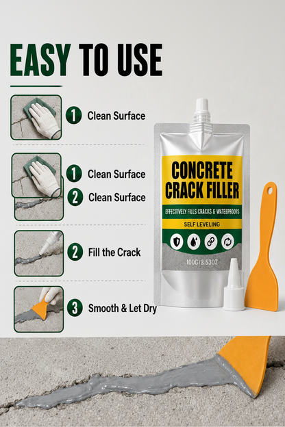 🏠 Waterproof Concrete Crack Filler for Indoor & Outdoor Use