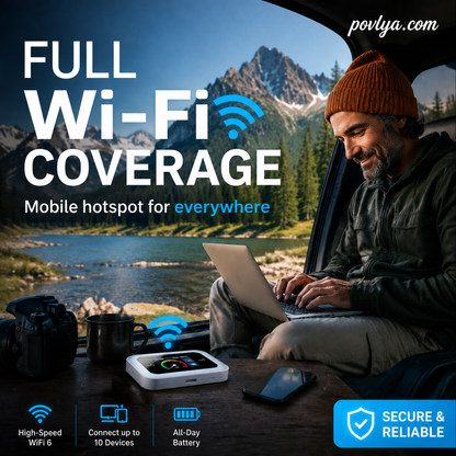 🔥2026 HOT SALE｜50K+ SOLD! 50% OFF! Portable Mobile Hotspot, Full‑Coverage Anywhere. No Contract, No Setup, Stay Connected On‑the‑Go!