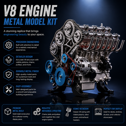 🏎️🛠️The Ultimate Desktop Masterpiece: Miniature V8 Small-Block Static Model Kit