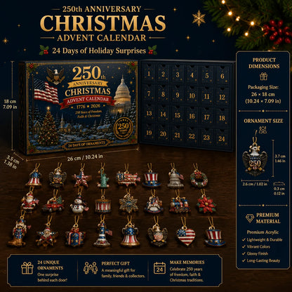 🗽🇺🇸 250th Anniversary Christmas Advent Calendar 🎁BUY 2 ✈ FREE SHIPPING