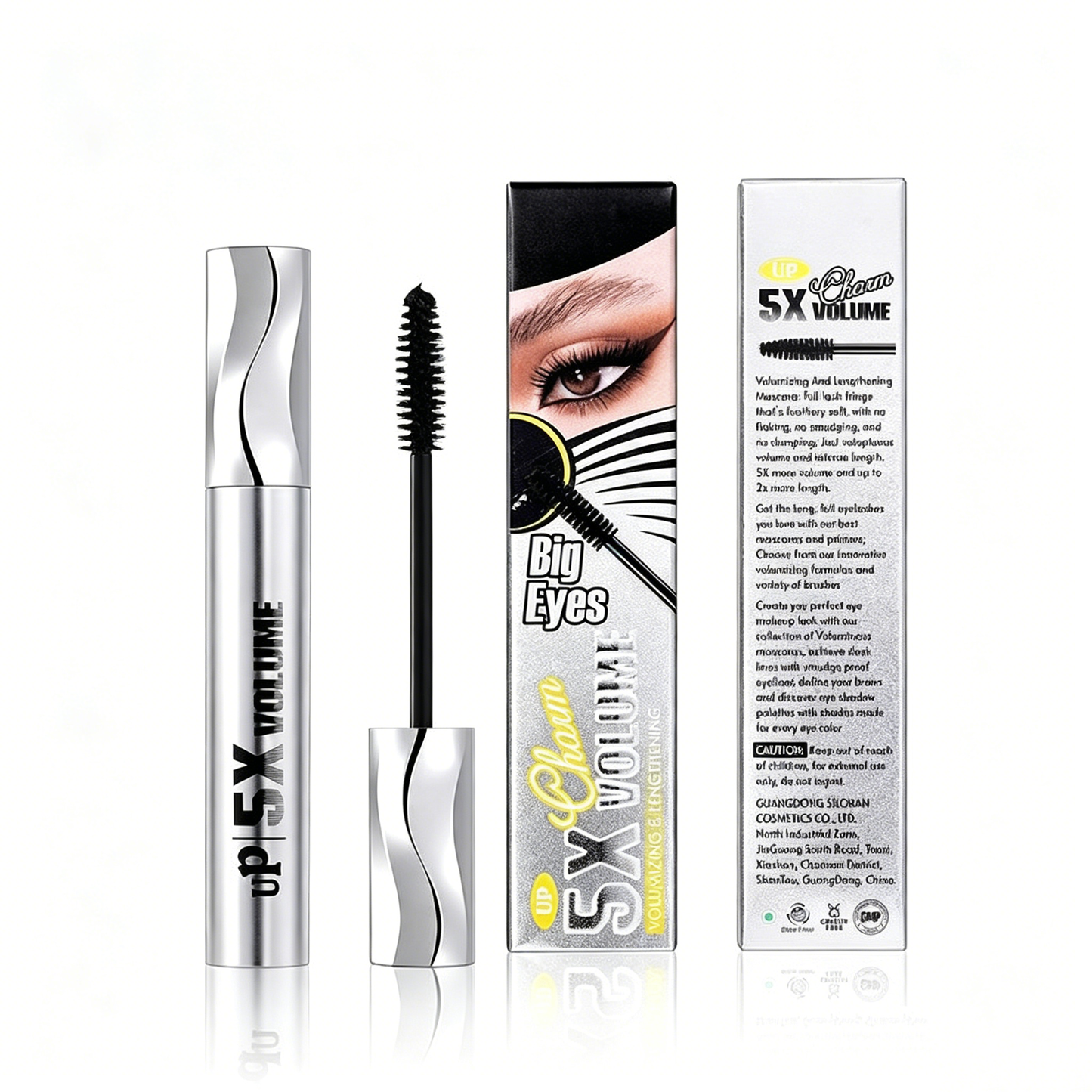 Silver Tubing Mascara - Waterproof, Sweat-Proof, Non-Smudging Makeup Mascara for Dense Curls, Slender Lengthening Lashes, Voluminous European-American Styled Eyelash Base, Lengthening Mascara,summervibes