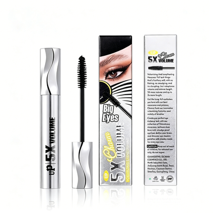 Silver Tubing Mascara - Waterproof, Sweat-Proof, Non-Smudging Makeup Mascara for Dense Curls, Slender Lengthening Lashes, Voluminous European-American Styled Eyelash Base, Lengthening Mascara,summervibes