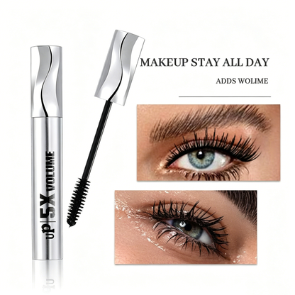 Silver Tubing Mascara - Waterproof, Sweat-Proof, Non-Smudging Makeup Mascara for Dense Curls, Slender Lengthening Lashes, Voluminous European-American Styled Eyelash Base, Lengthening Mascara,summervibes