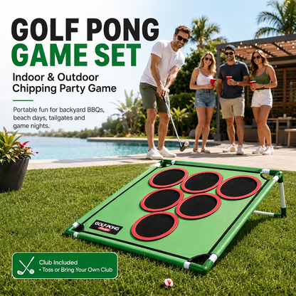 ⛳ Golf Pong Game Set | Complete Golf Pong Kit with 20 Balls, Game Mat & Storage Case for Indoor & Outdoor Play