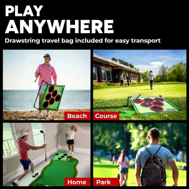 ⛳ Golf Pong Game Set | Complete Golf Pong Kit with 20 Balls, Game Mat & Storage Case for Indoor & Outdoor Play